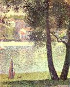 Georges Seurat Die Seine bei Courbevoie oil on canvas